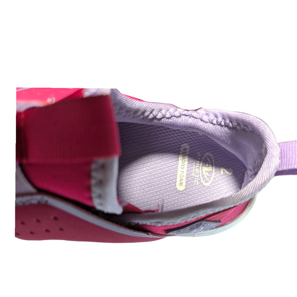 Athletic Works Easy On/Off Shoes with Memory Foam in a pink and purple Size 2 - Picture 5 of 6